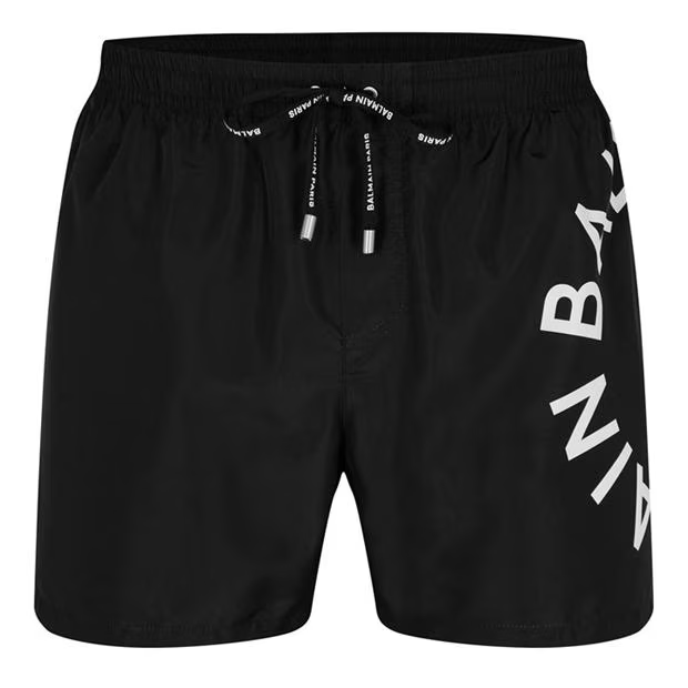 Balmain Circle Swim Shorts Black