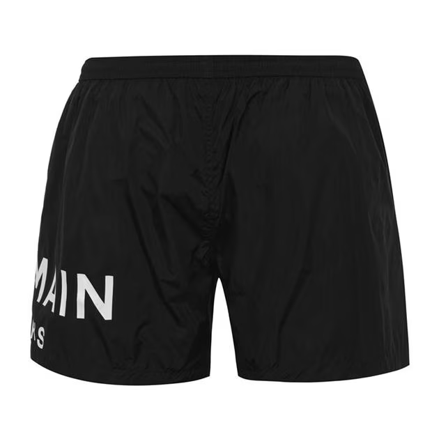 Balmain Logo Swim Shorts Black