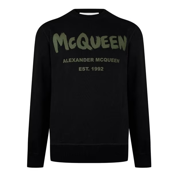 Alexander Mcqueen Logo Jumper Black/Khaki