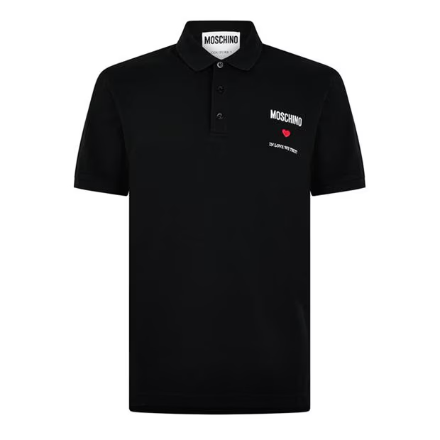 Moschino Love Logo Polo Black