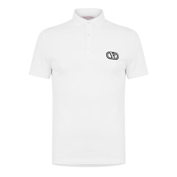 Valentino V Logo Polo White