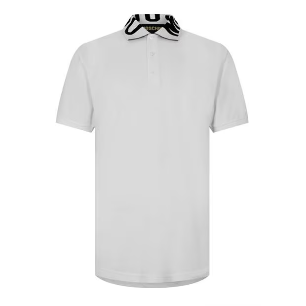 Moschino Collar Logo Polo White