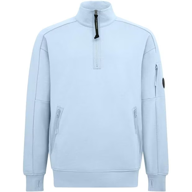 CP Company Lens Half Zip Jumper Sky Blue