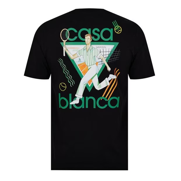 Casablanca Casa Le Jeu Print T Shirt Black