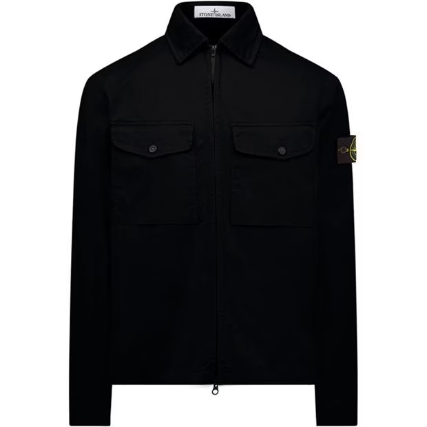 Stone Island Stretch Overshirt Black