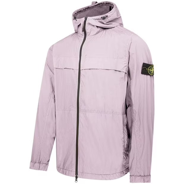 Stone Island Crinkle Rep Hooded Jacket Rosa