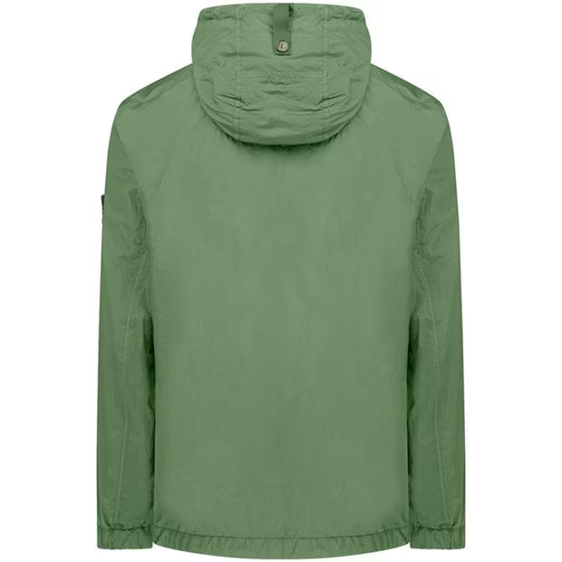 Stone Island Crinkle Rep Hooded Jacket Green