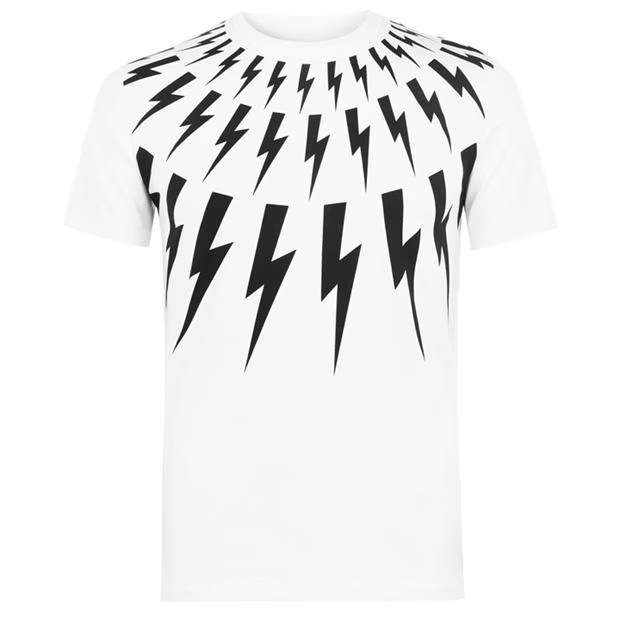 Neil Barrett Classic Lightning T-Shirt White