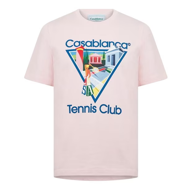Casablanca Tennis Club La Joueuse T Shirt Pink