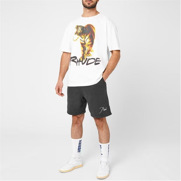 Rhude Tiger Card T Shirt White