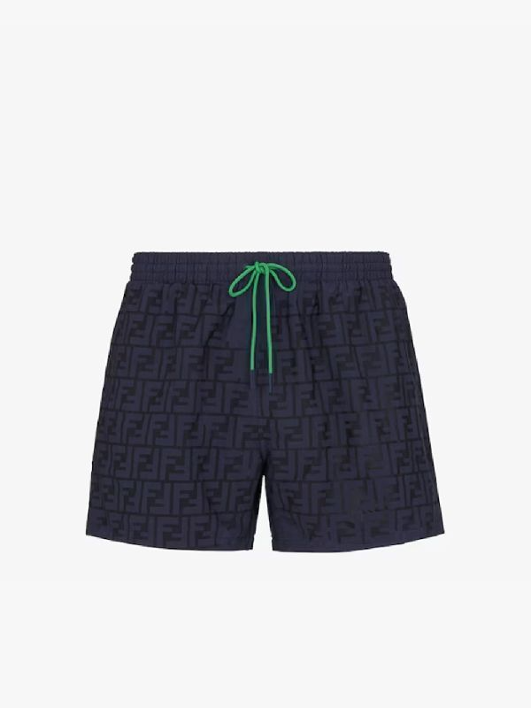 Fendi FF Logo Swim Shorts Navy