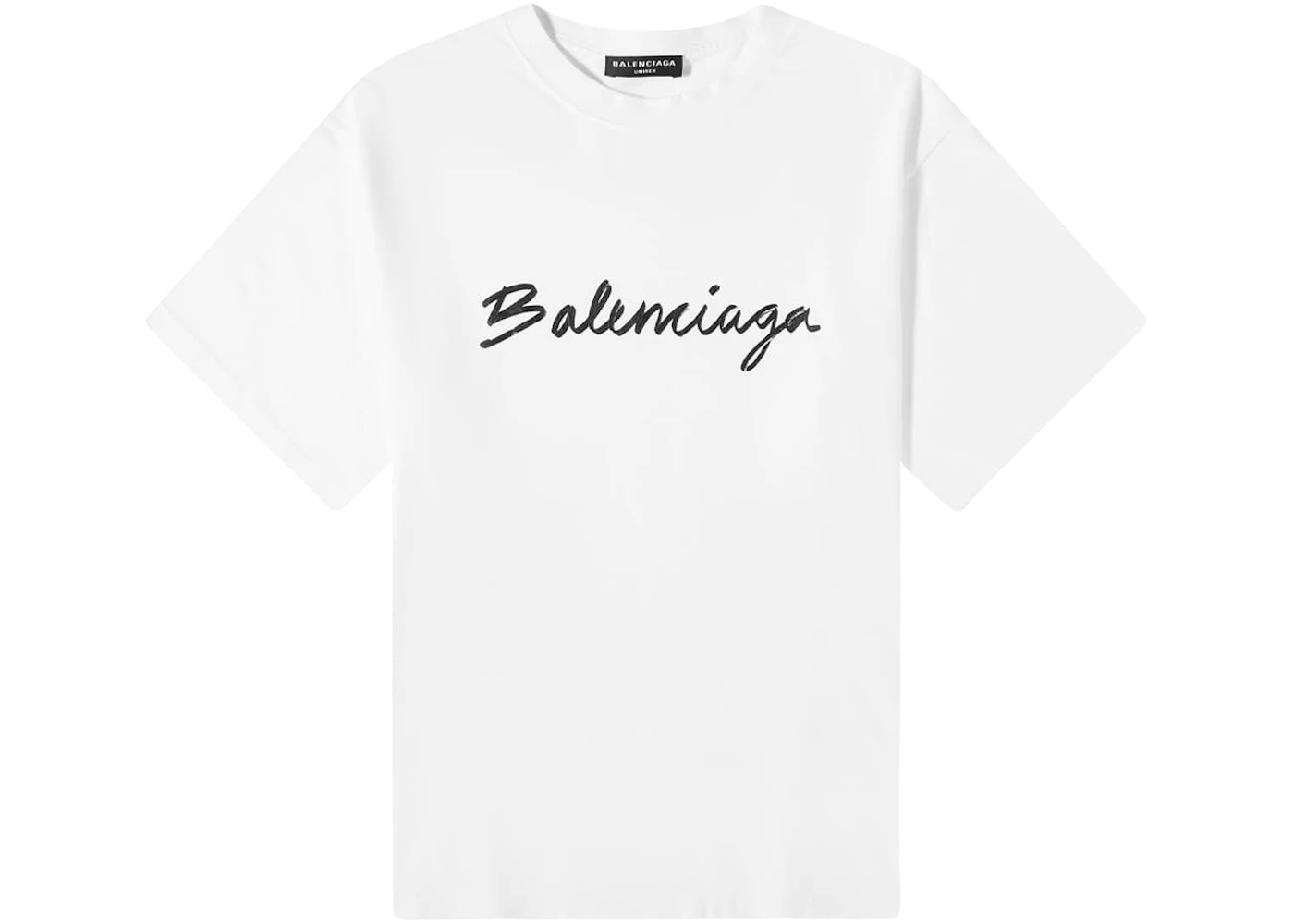 Balenciaga Signature Logo T Shirt White