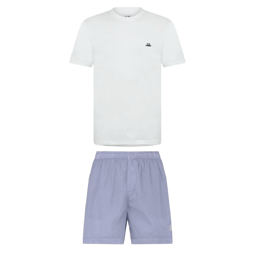 CP Company Logo Swim Shorts Set Lilac/White