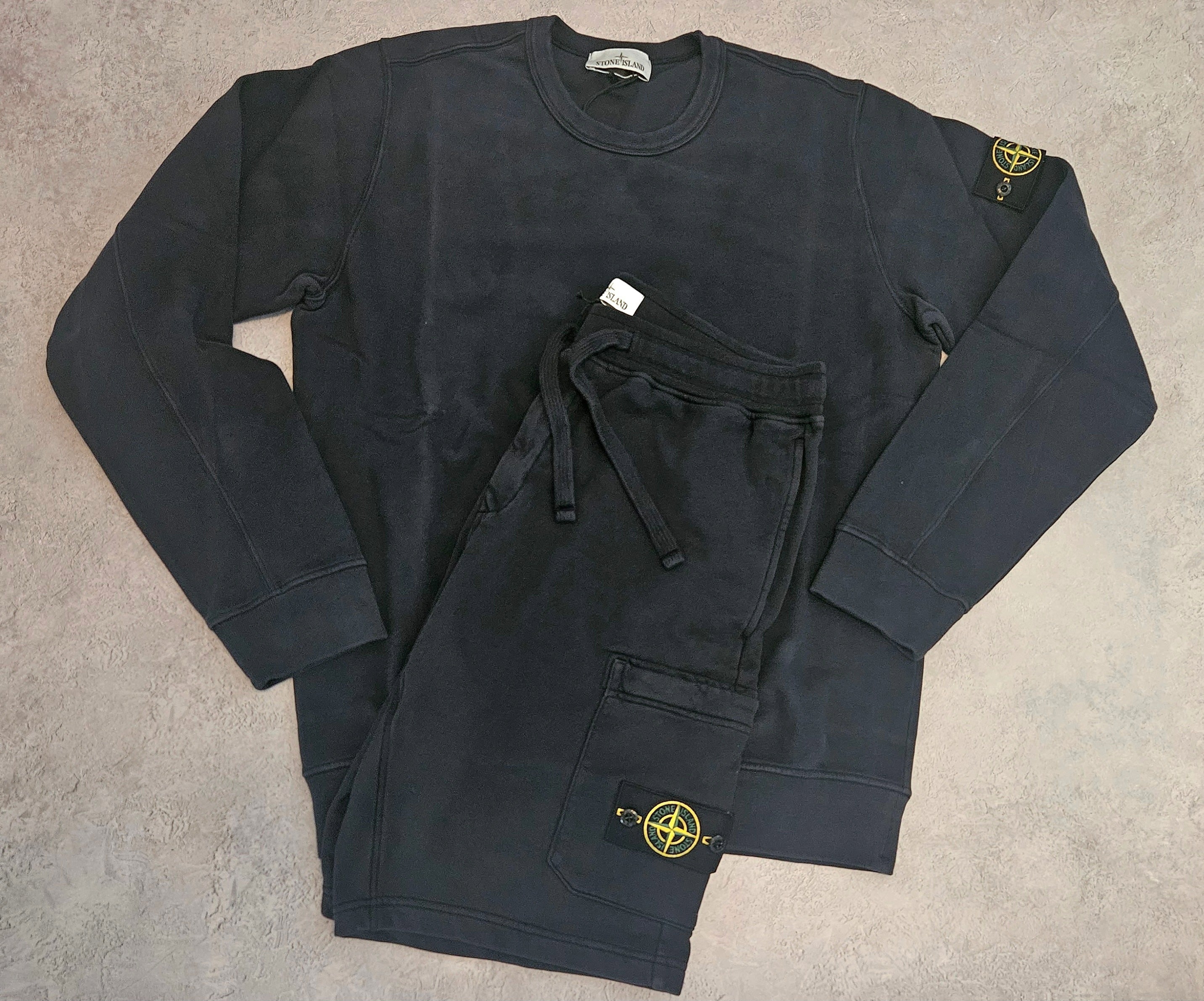 Stone Island Jumper Shorts Set Navy