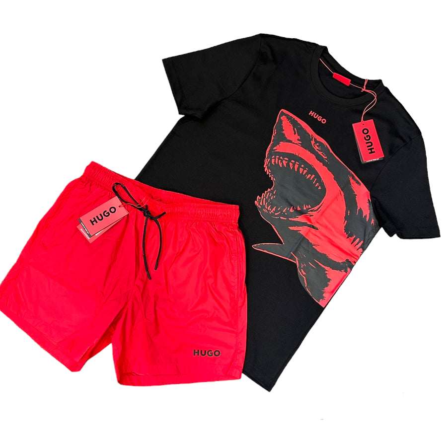 Hugo Boss Shark Logo Shorts Set