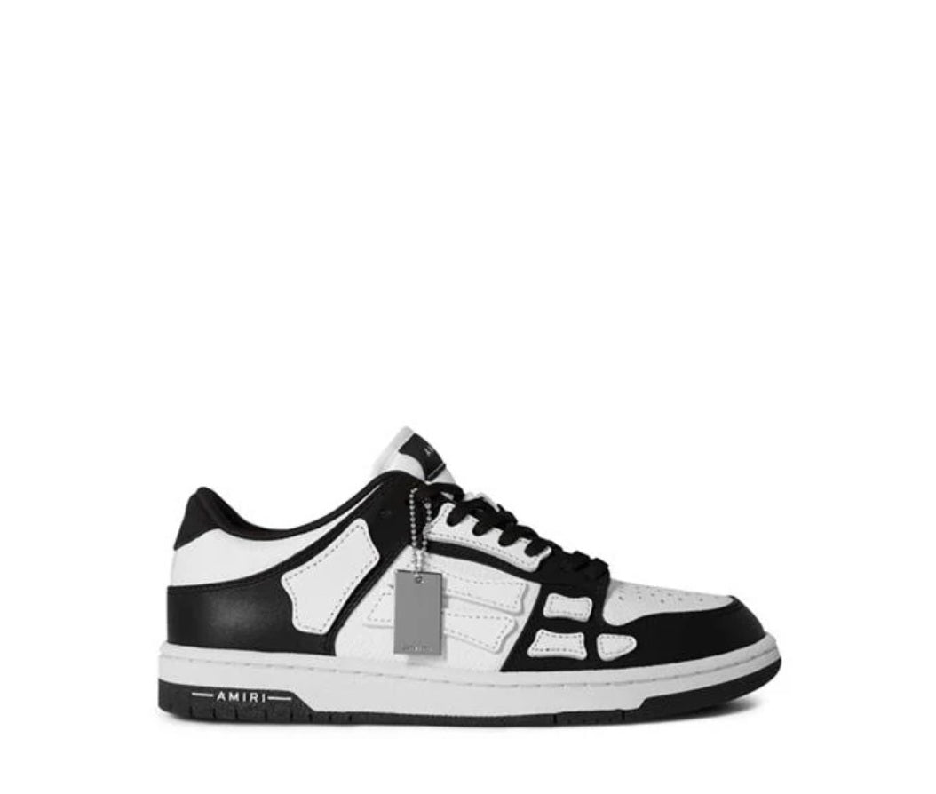 AMIRI SKELETON TOP LOW TRAINERS BLACK/WHITE