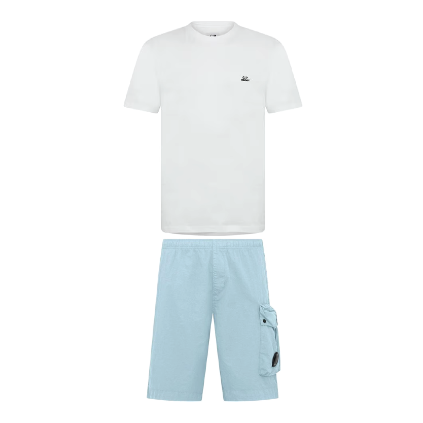 CP Company Lens Swim Shorts Set Sky/White