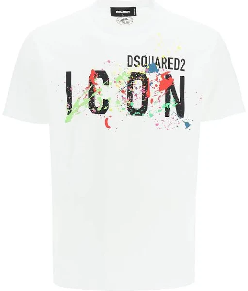 DSquared2 Icon Paint T-Shirt White
