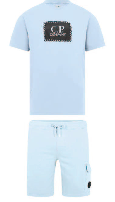 CP Company Lens Shorts Set Sky