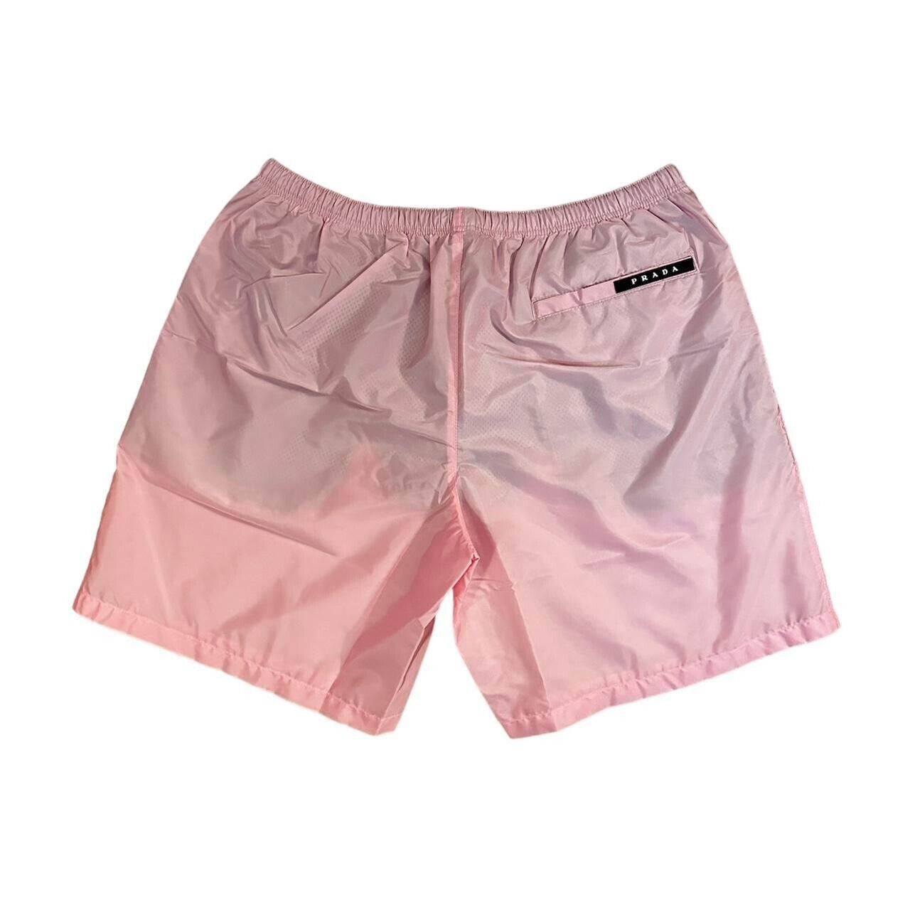 Prada Logo Swim Shorts Pink