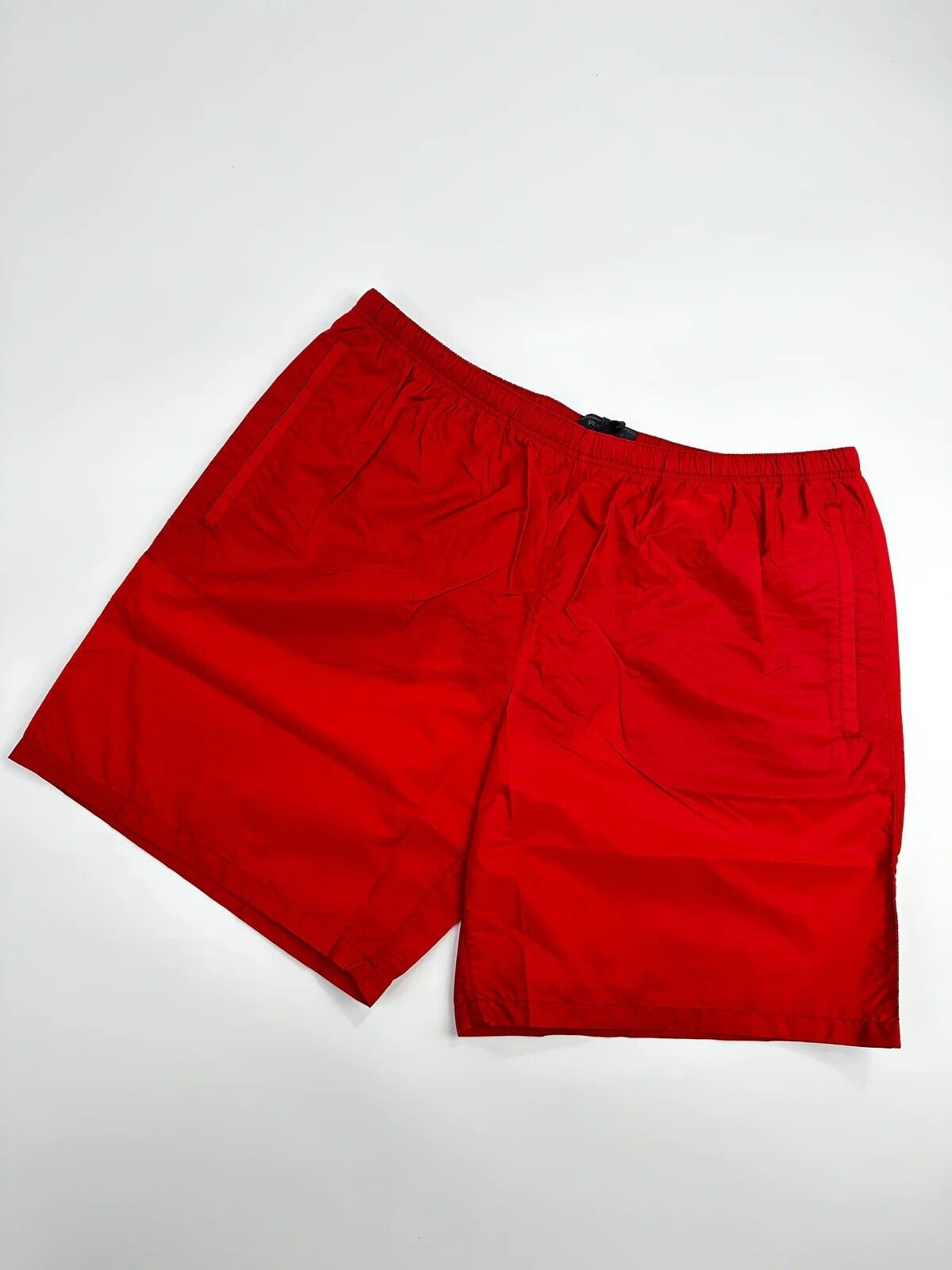 Prada Logo Swim Shorts Red