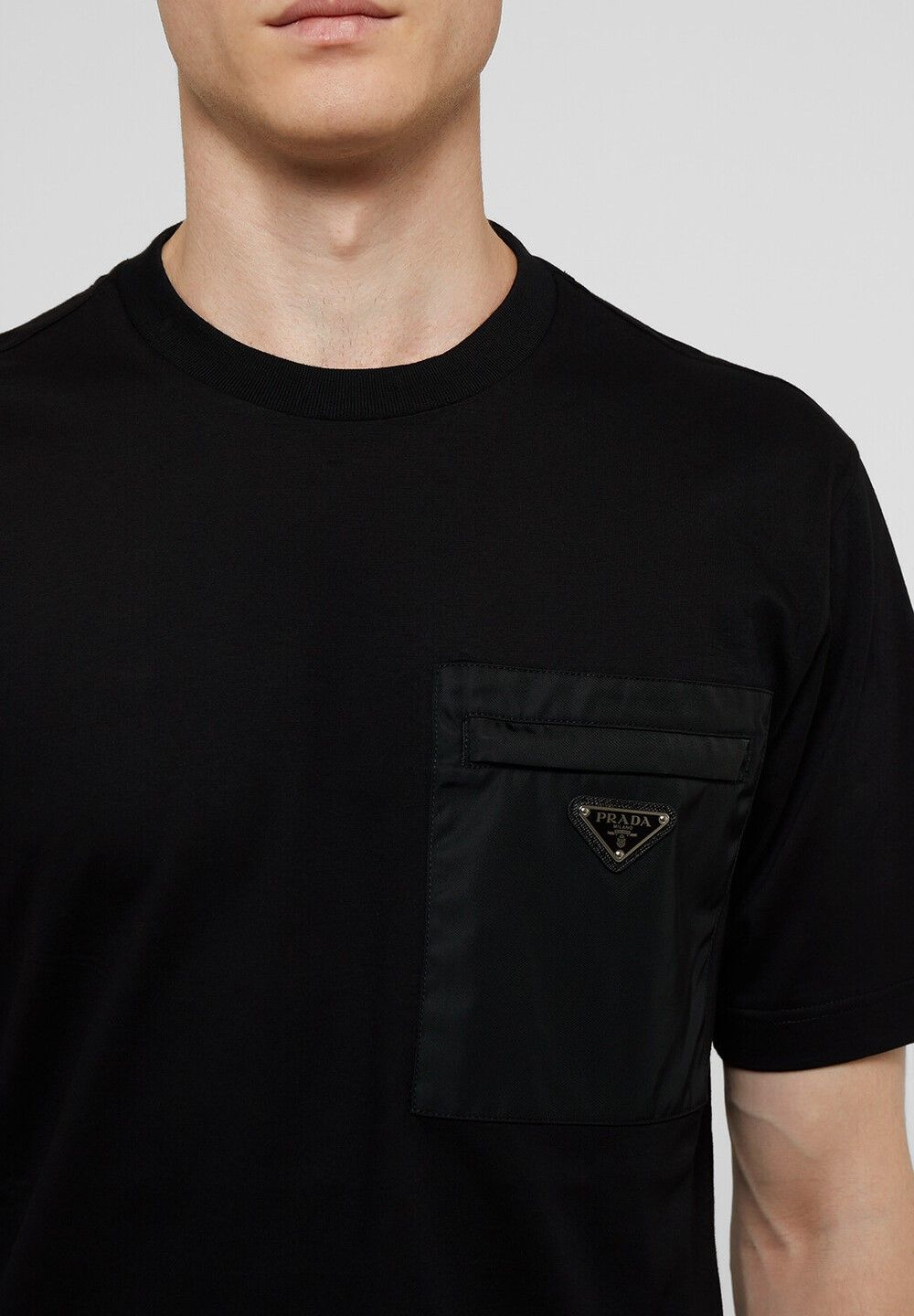 Prada Nylon Pocket T Shirt Black