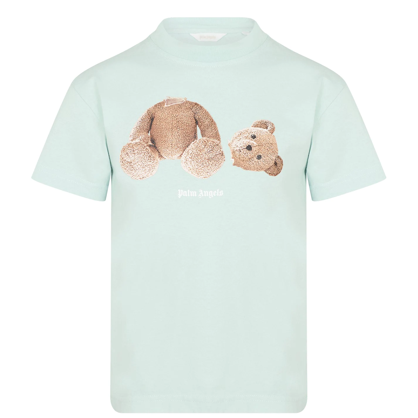 Kids Palm Angels Teddy Bear T Shirt Aqua