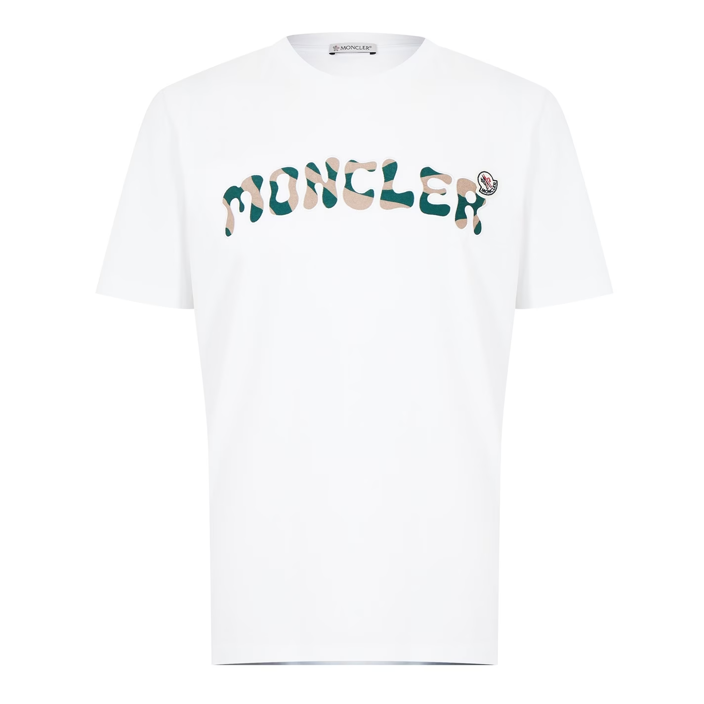 Moncler Camo Text T Shirt White