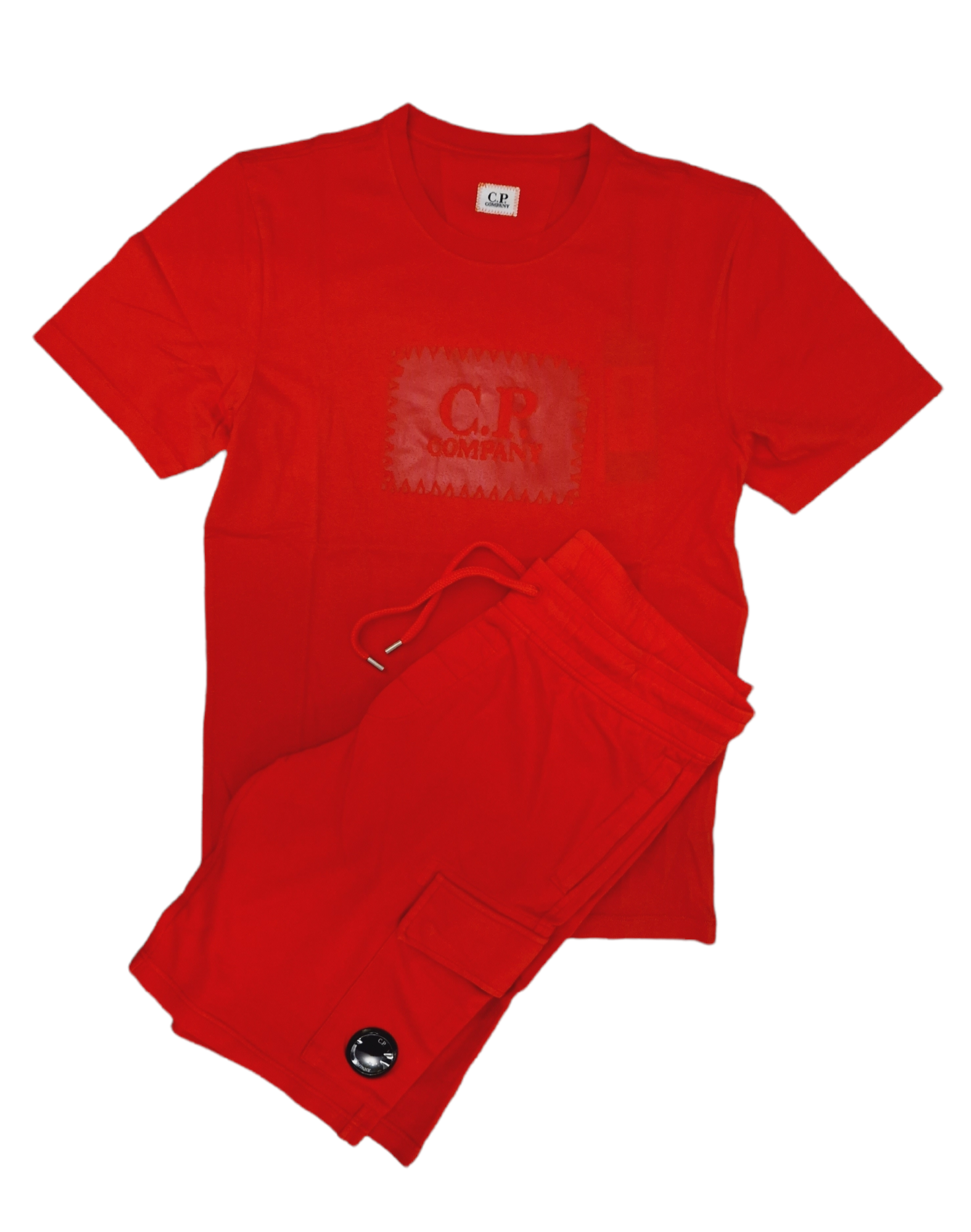 CP Company Lens Shorts Set Red