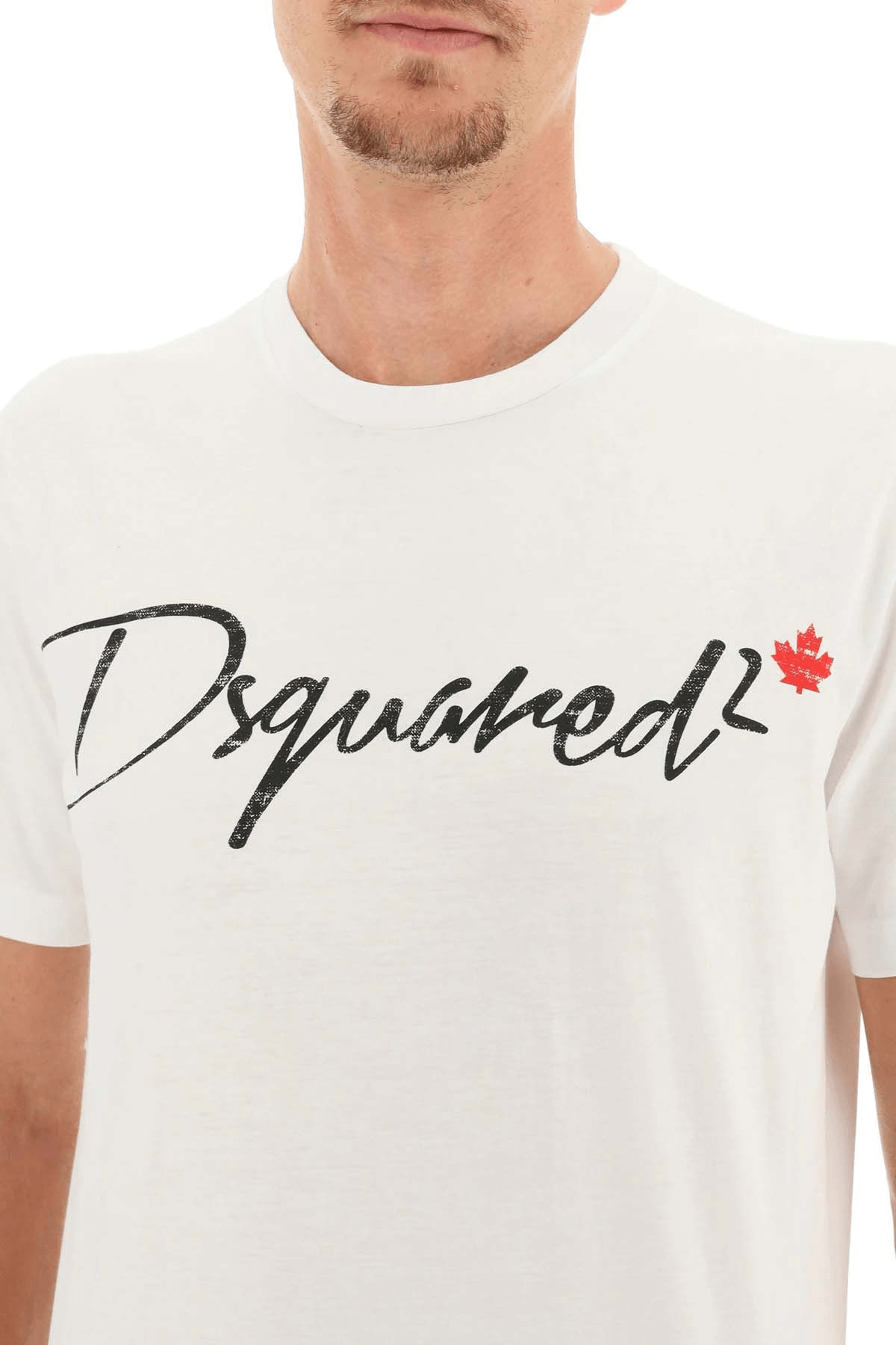Dsquared2 Italic Logo T Shirts White