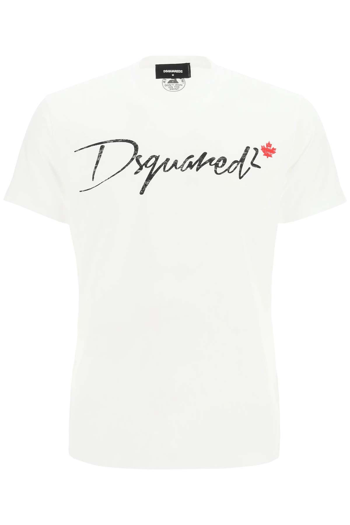 Dsquared2 Italic Logo T Shirts White