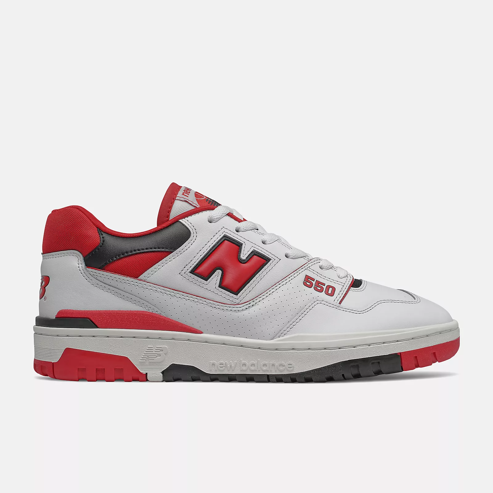 New Balance 550 White Red Trainers