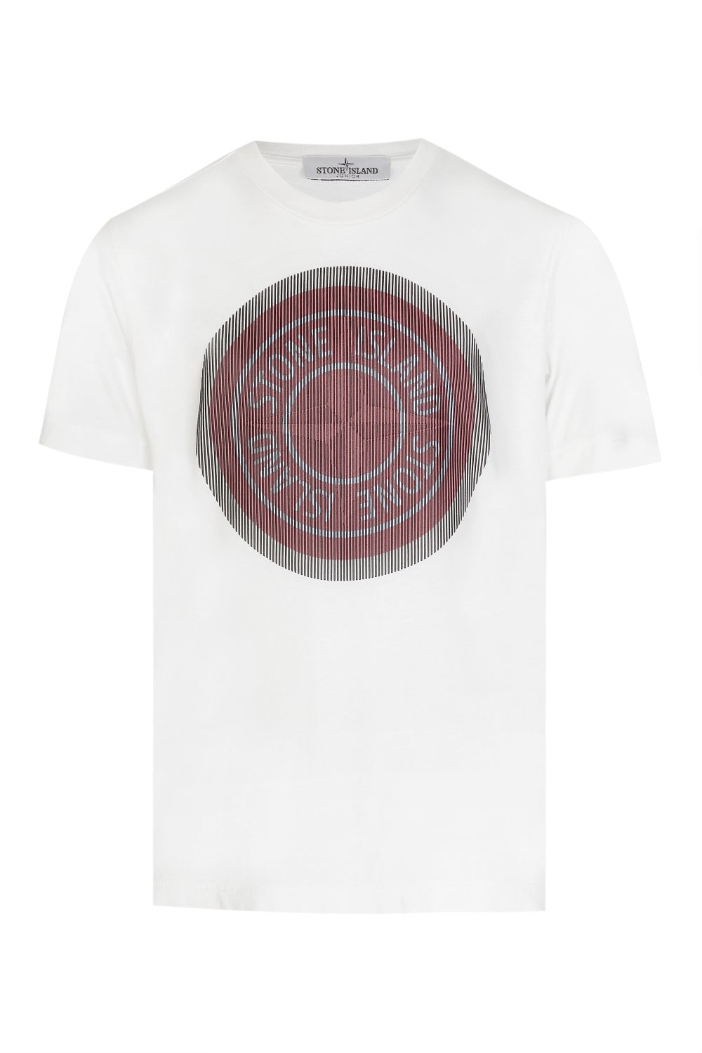 Kids Stone Island Circle Logo T Shirt White