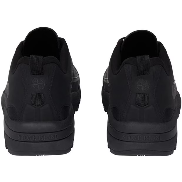 Stone Island Logo Trainers Black