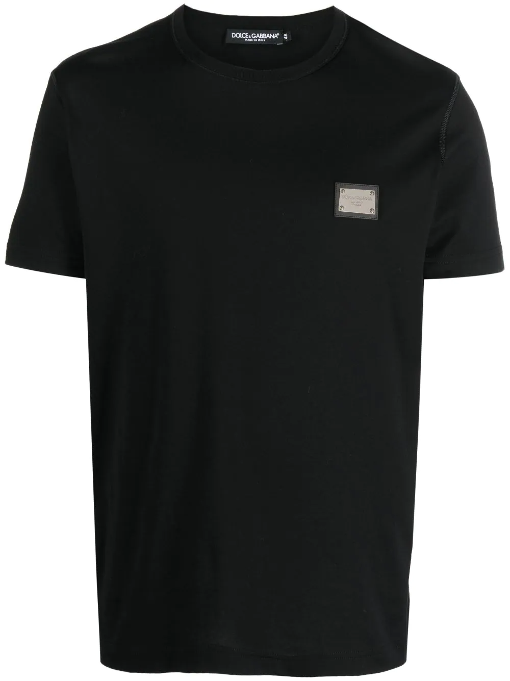 Dolce & Gabbana Metal Plaque T Shirt Black