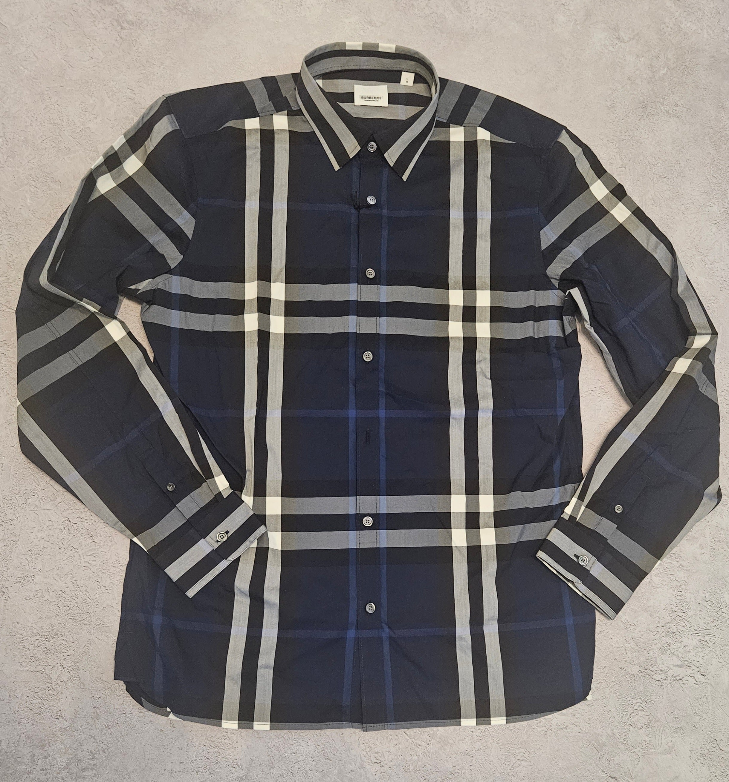 burberry blue check shirt