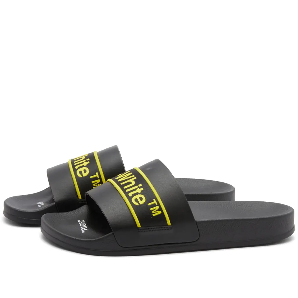 Off White Sliders Black/Yellow