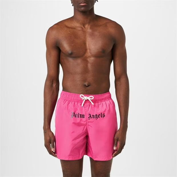 Palm Angels Logo Swim Shorts Pink