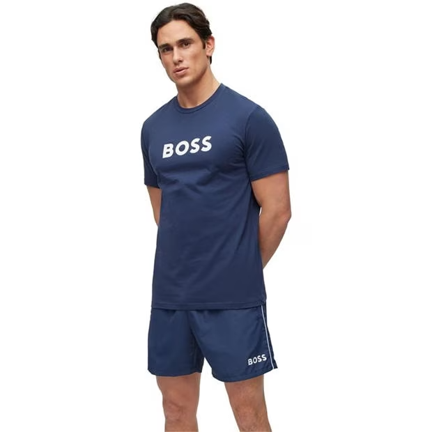 Hugo Boss Logo Shorts Set Navy