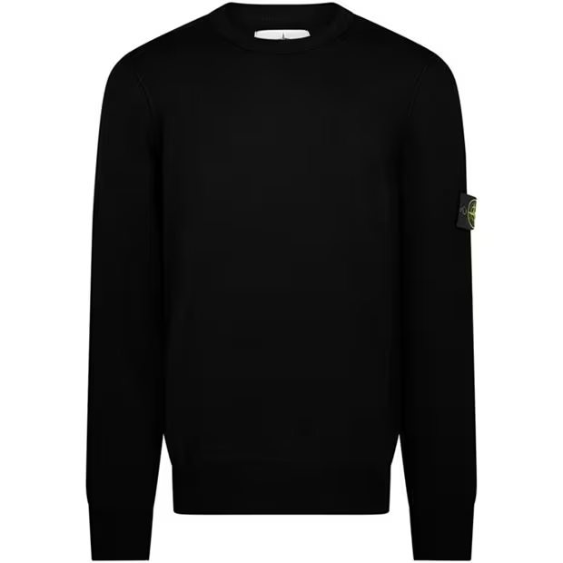 Stone Island Knit Logo Jumper Black