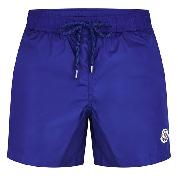 Moncler Logo Swim Shorts Royal Blue