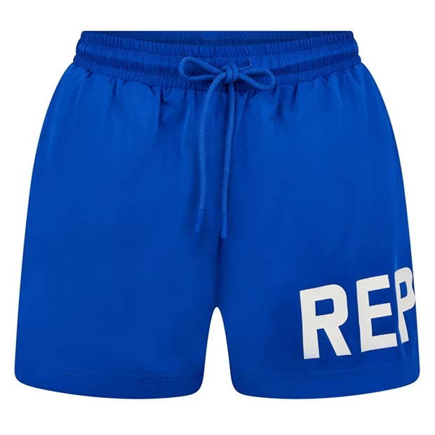 Represent Logo Swim Shorts Blue