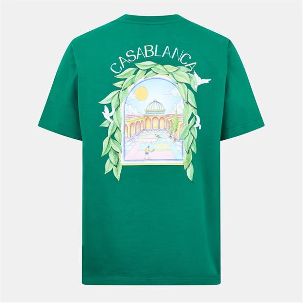 Casablanca Larche Tennis T Shirt Green