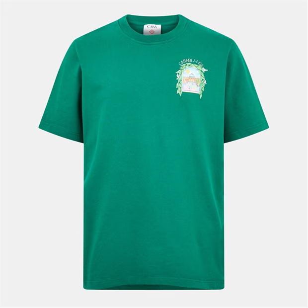 Casablanca Larche Tennis T Shirt Green