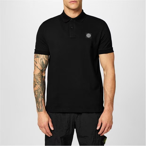 Stone Island Polo T Shirt Triple Black