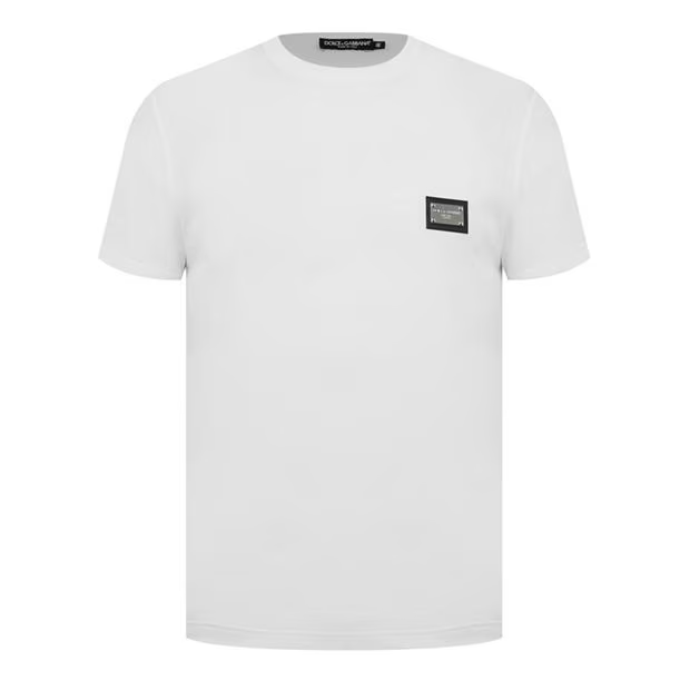 Dolce & Gabbana Metal Plaque T Shirt White