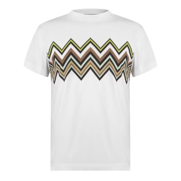 Missoni Printed Zig Zag T shirt White