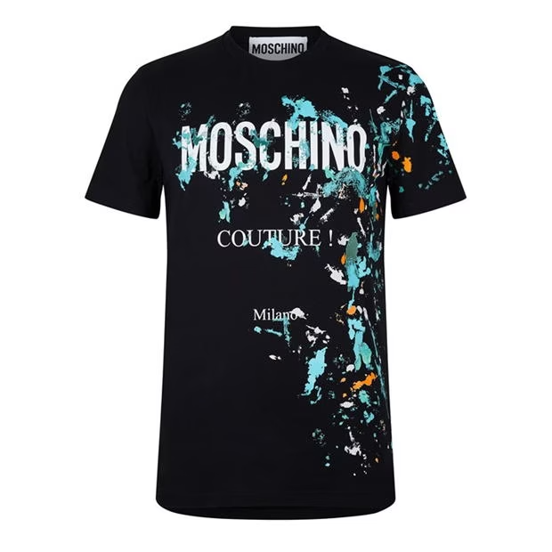 Moschino Paint T Shirt Black