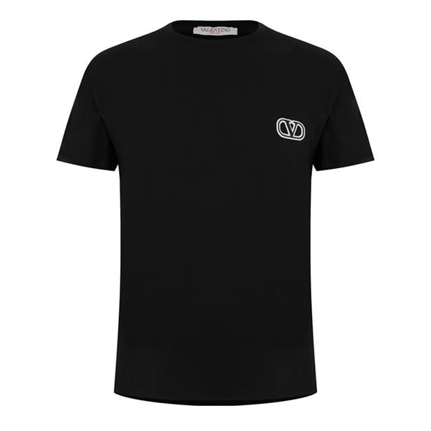 Valentino V Logo T Shirt Black