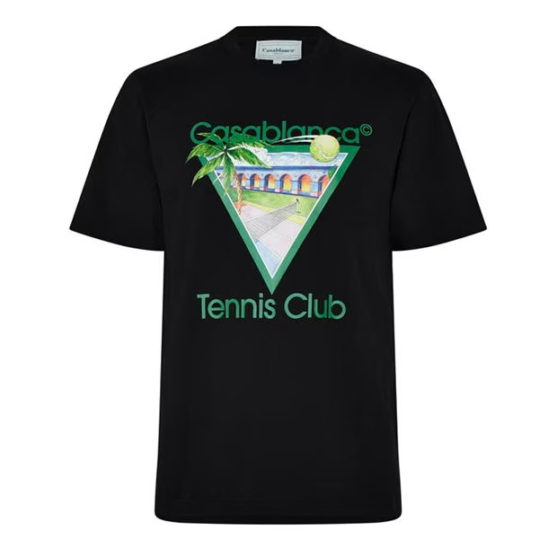 Casablanca New Tennis T Shirt Black